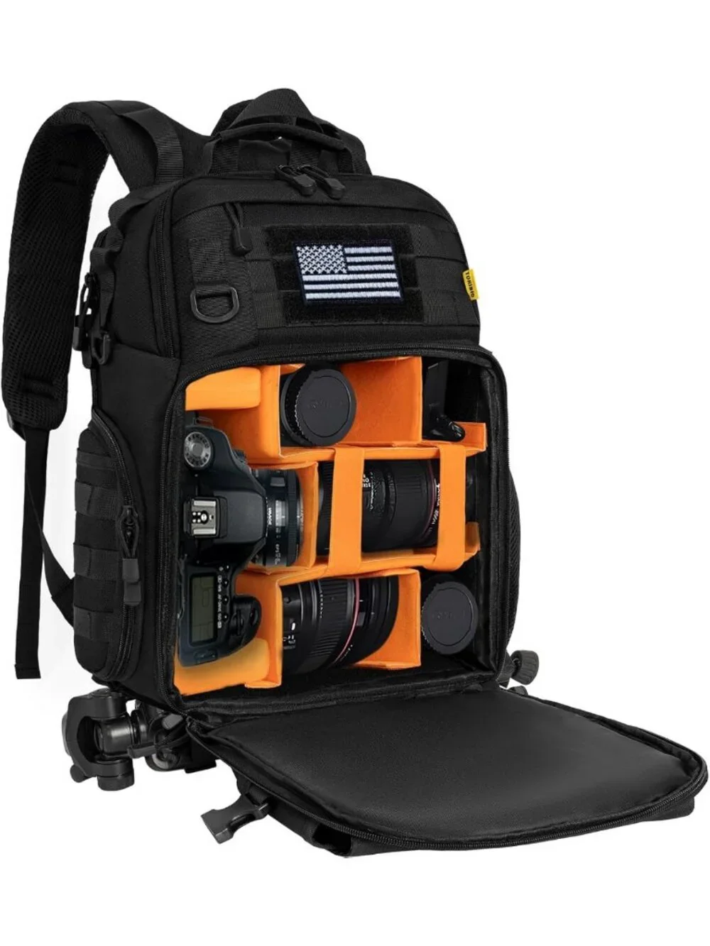 Tactical Camera Backpack for DSLR/SLR/Mirrorless - Durable, Spacious, Stylish